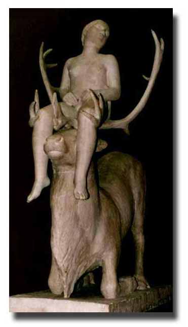 Woman on Deer by Gustave Vigeland